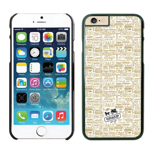 Coach Fashion Logo Khaki iPhone 6 Cases EYL | Women - Click Image to Close